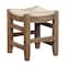 Alaterre Furniture Newport 18"H Wood Stool with Rush Seat ANNP2071 - alternate 5